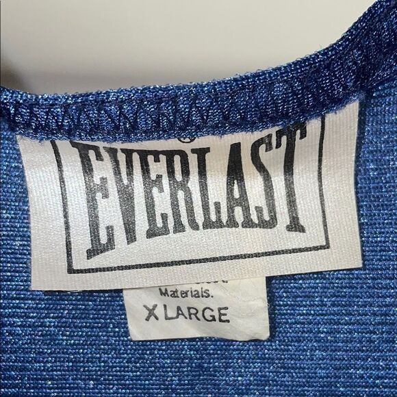 Vintage Everlast Blue Tank Top with Relaxed Fit and V-Neck - Picture 4 of 6